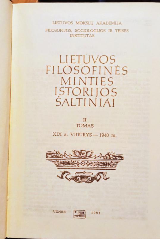 Lietuvos filosofinės minties istorijos šaltiniai (II tomas) - Autorių Kolektyvas, knyga 3