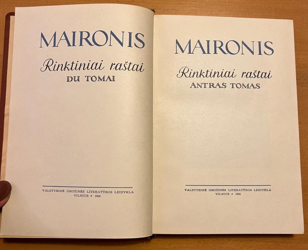 Rinktiniai raštai (I-II tomai) -  Maironis, knyga 5