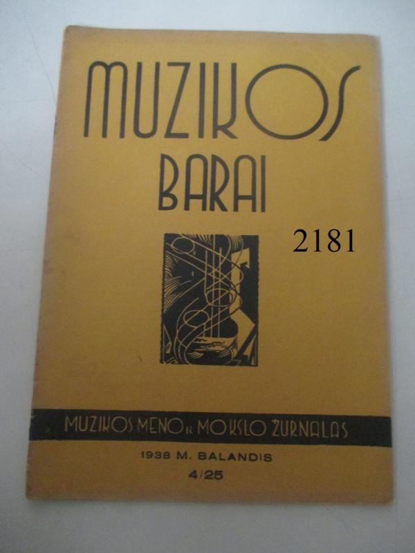 Muzikos barai, 1938 m., Nr. 4 - Autorių Kolektyvas, knyga 2