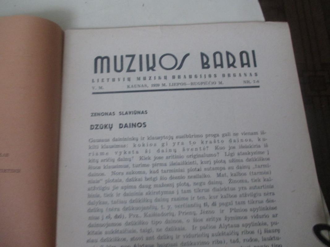 Muzikos barai, 1939 m., Nr. 7 - 8 - Autorių Kolektyvas, knyga 6