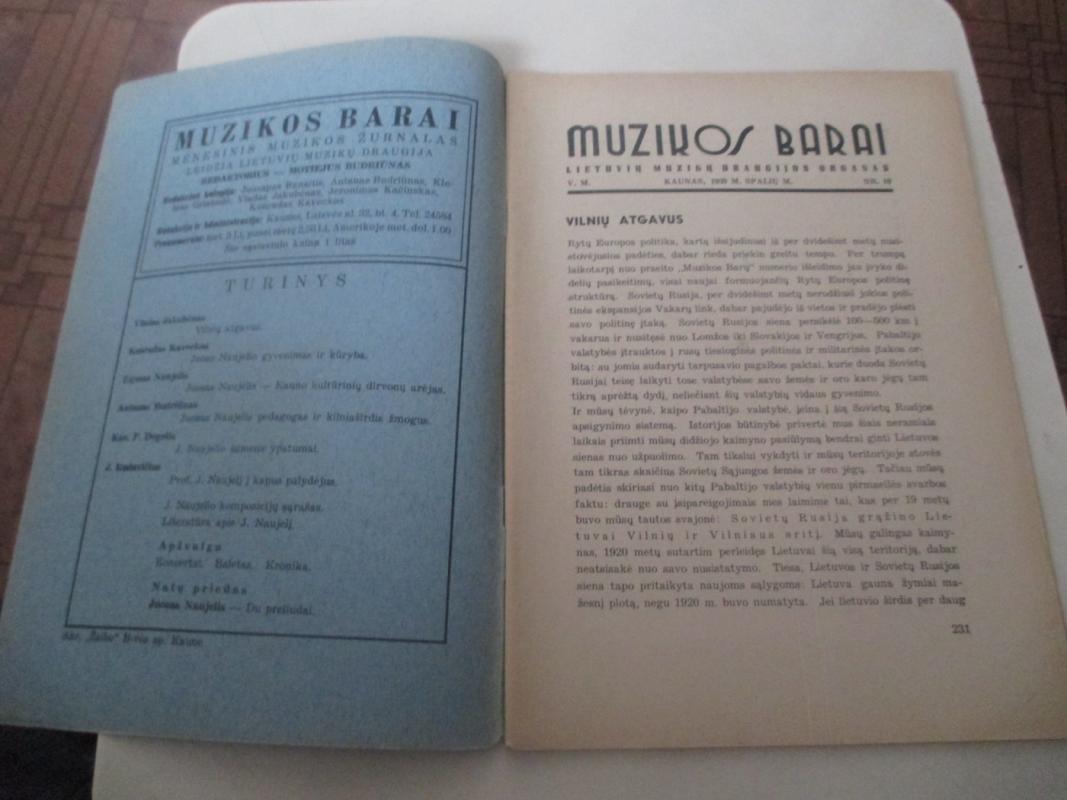 Muzikos barai, 1939 m., Nr. 10 - Autorių Kolektyvas, knyga 6