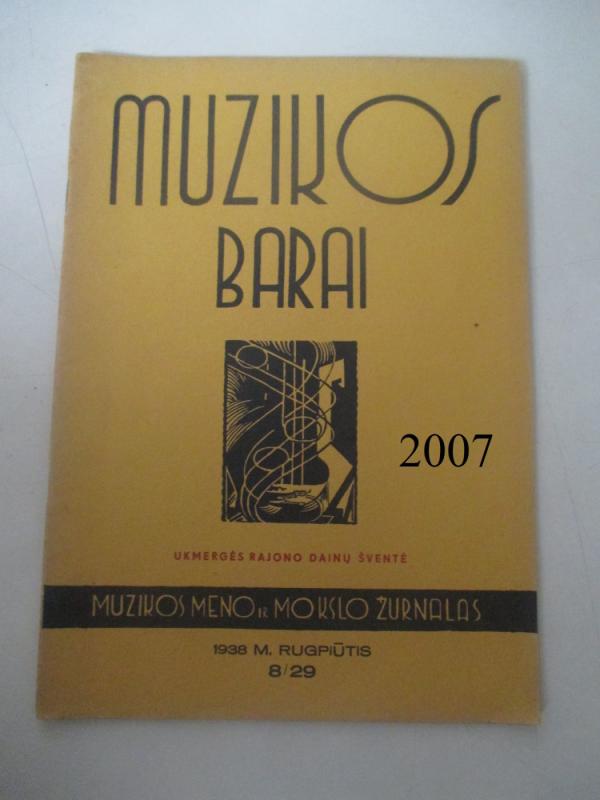 Muzikos barai, 1938 m., Nr. 8 - Autoriu koletyvas, knyga 2