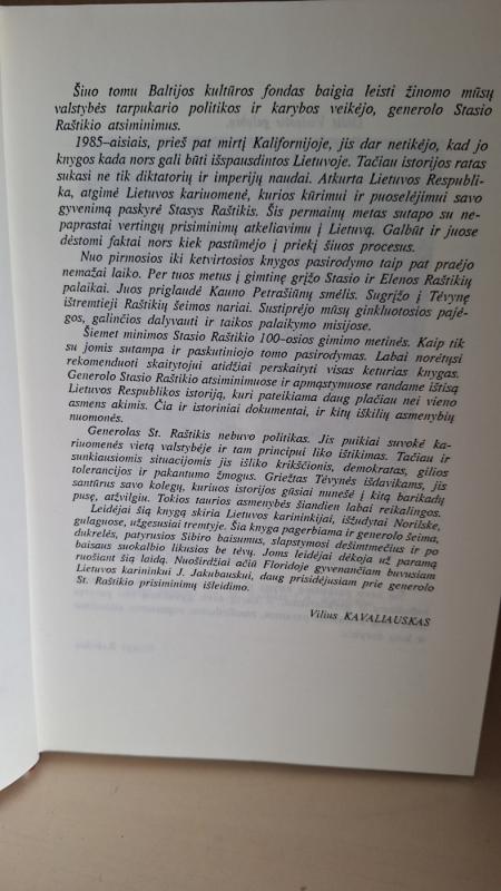 Lietuvos likimo keliais: iš mano užrašų (IV tomas) - Stasys Raštikis, knyga 5