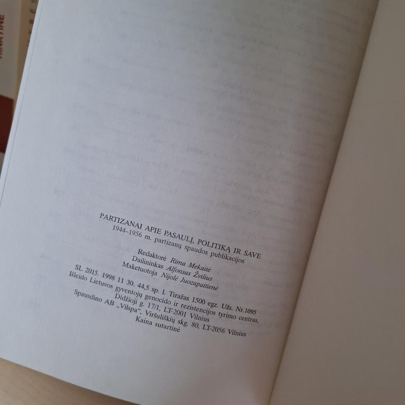 Partizanai apie pasaulį, politiką ir save - Autorių Kolektyvas, knyga 3