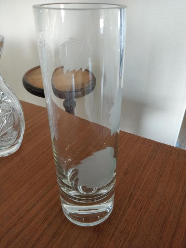 Masyvaus skaidraus stiklo vaza gėlėms - , namai ir interjeras 4