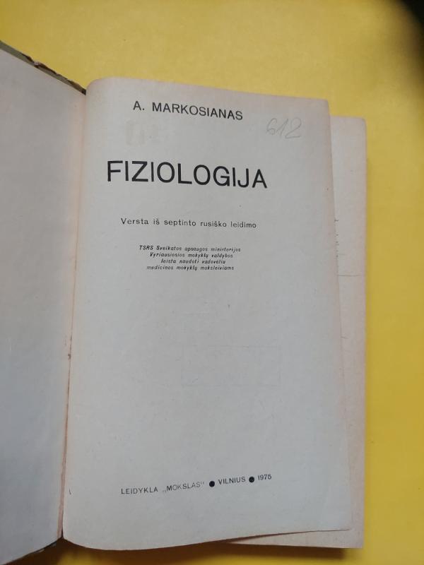 Fiziologija - A. Markosianas, knyga 4