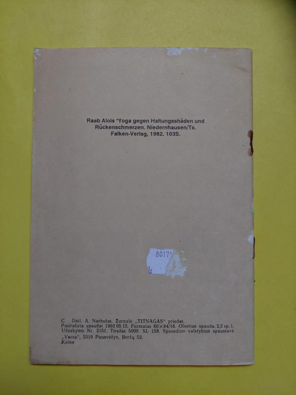 Joga prieš radikulitą - Alois Raab, knyga 5