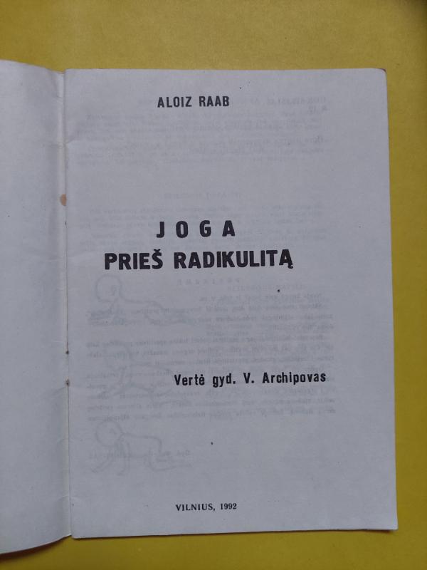 Joga prieš radikulitą - Alois Raab, knyga 3