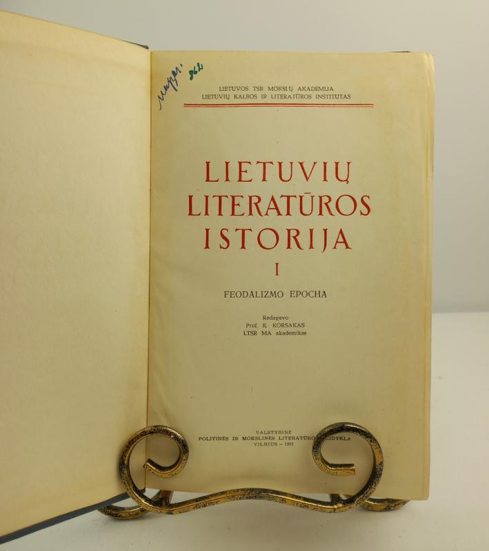 Lietuvių literatūros istorija I tomas - L. Gineitis, knyga 2