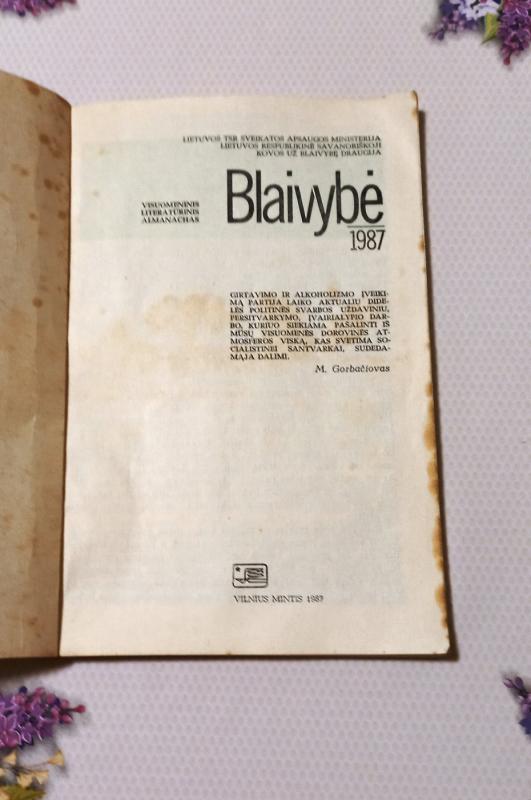 Blaivybė 1987 - Autoriu koletyvas, Autorių keletas, Keletas autorių, A. Vasiliauskas ir kt., knyga 3