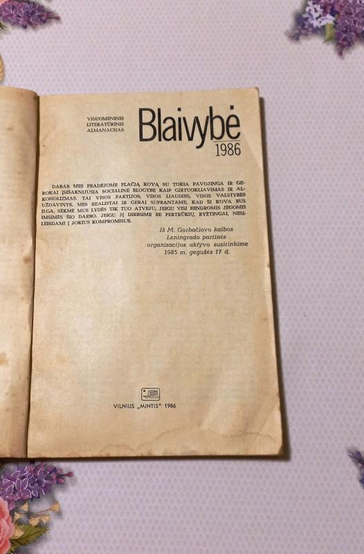 Blaivybė 1986 - K.Trečiakauskas ir kt., knyga 3
