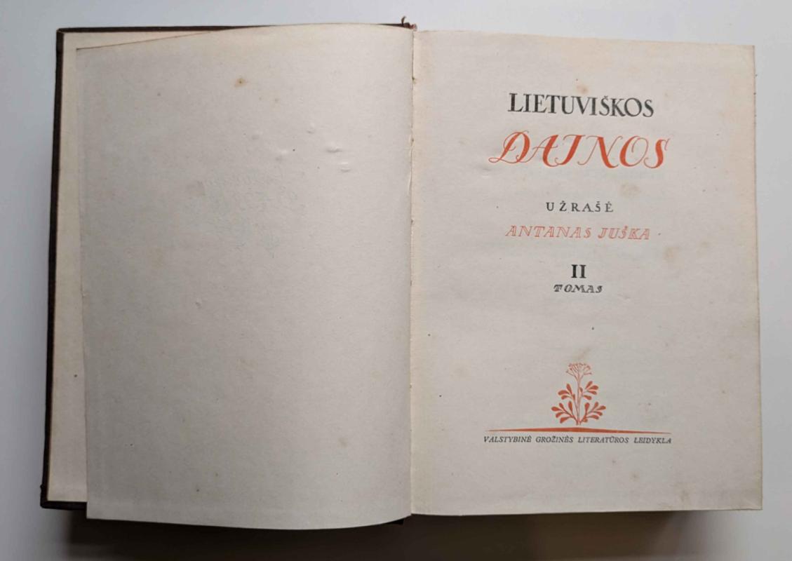 Lietuviškos dainos (II tomas) 1954 - Antanas Juška, knyga 4