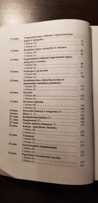 Mokyklinės matematikos teminio kartojimo uždavinynas 11-12 klasei - A. Jocaitė, V.  Mockus, knyga 6