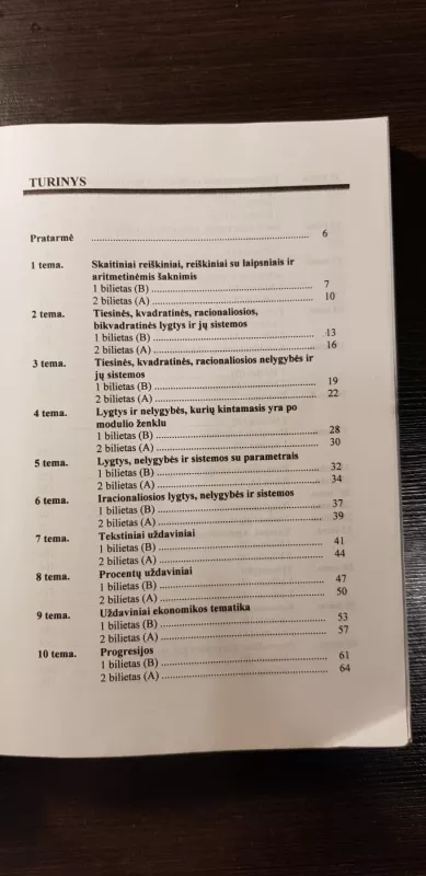 Mokyklinės matematikos teminio kartojimo uždavinynas 11-12 klasei - A. Jocaitė, V.  Mockus, knyga 5