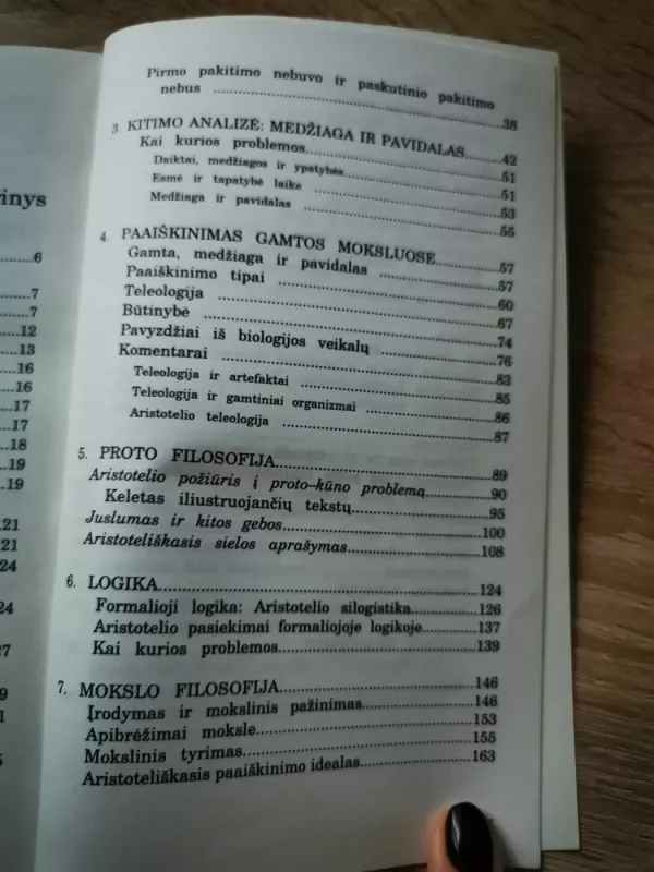 Aristotelis - J. L. Ackrill, knyga 6