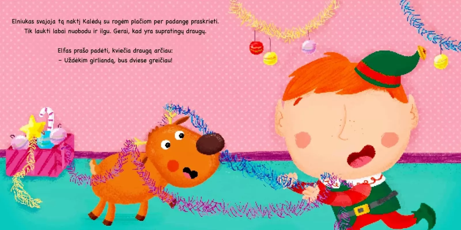 "Elniukas laukia Kalėdų", 12+ mėn. - Sarah Lawrence, Amy Bradford, knyga 4