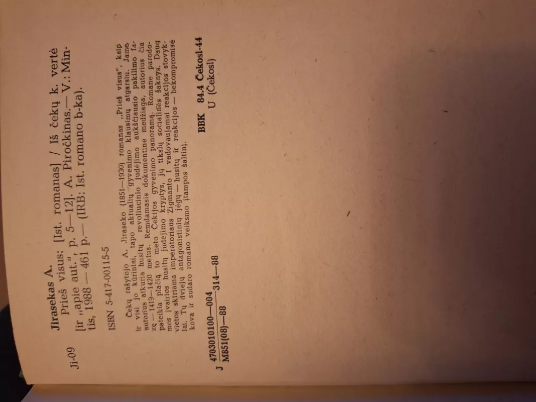 Prieš visus - Aloisas Jirasekas, knyga 3