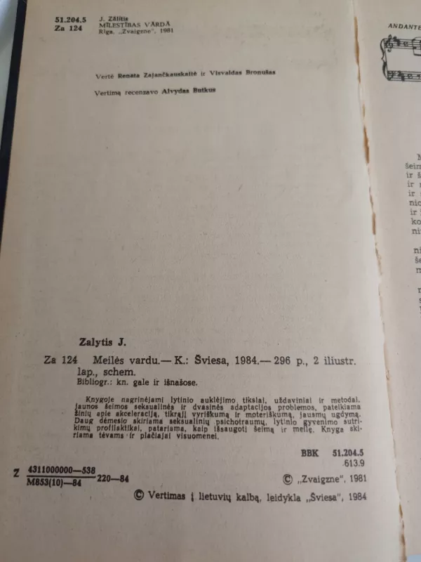 Meilės vardu - Janis Zalytis, knyga 3