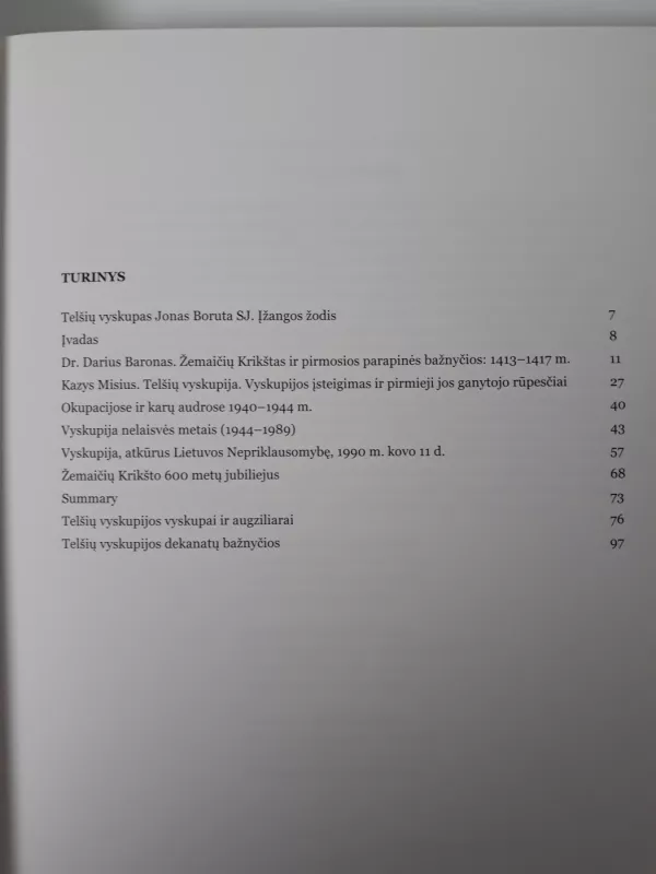 Telšių vyskupija - Elvyra Spudytė, knyga 6