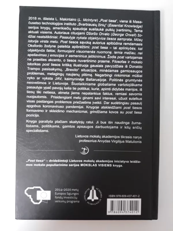 Post tiesa - Lee Mclntyre, knyga 3