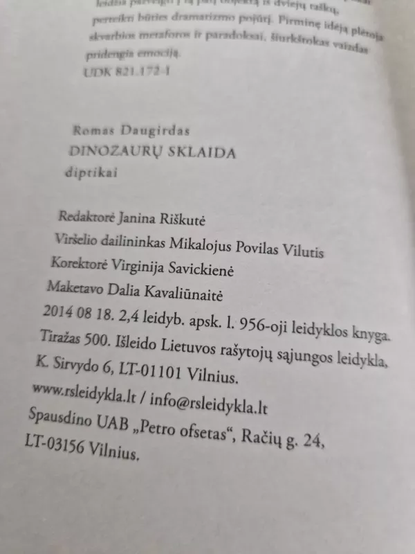 Dinozaurų sklaida - Romas Daugirdas, knyga 4