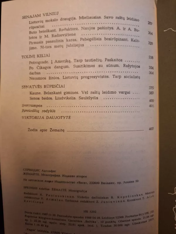 Žemaitė - Adolfas Sprindis, knyga 4