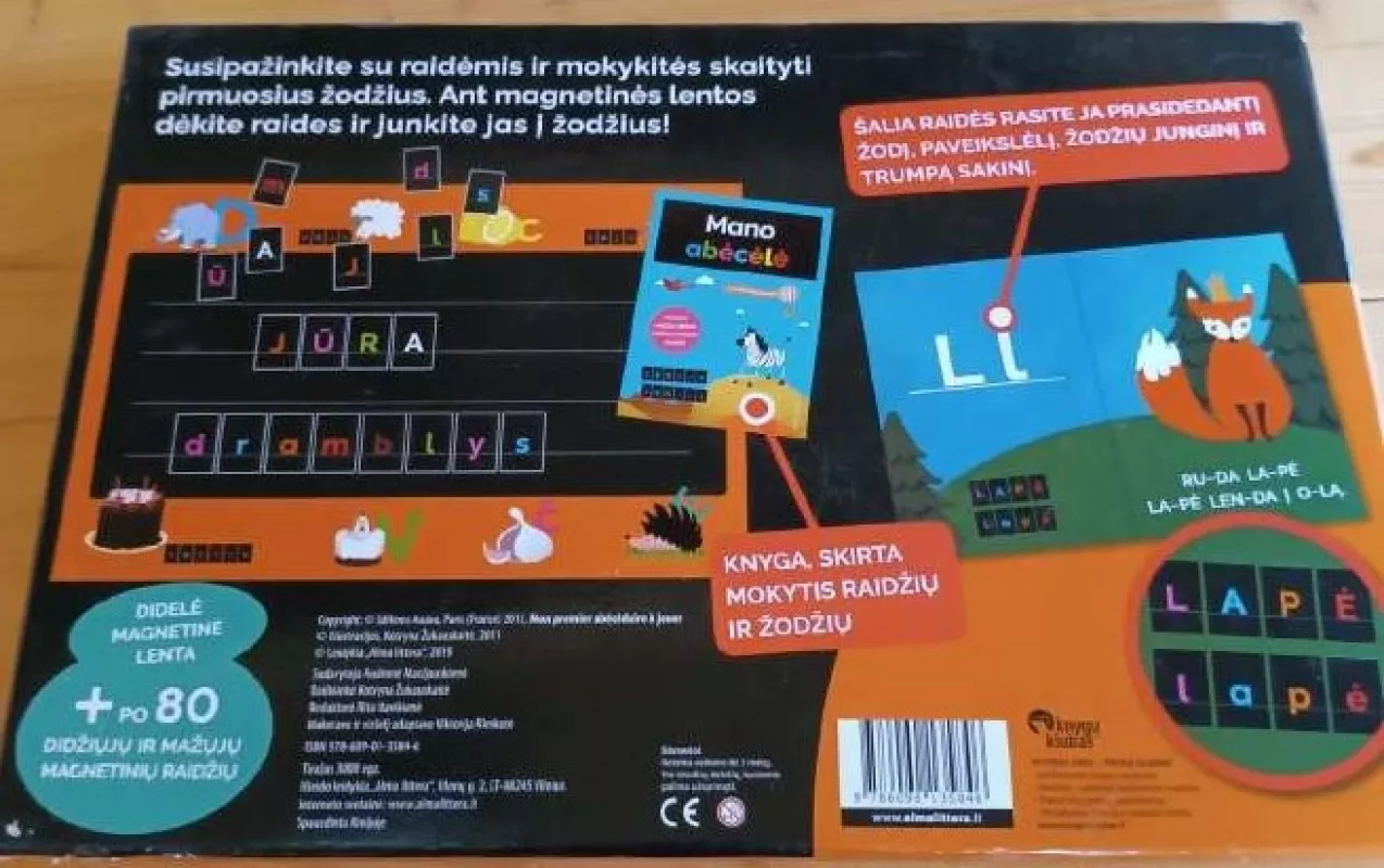 Mano abėcėlė: su magnetukais - , stalo žaidimas 4