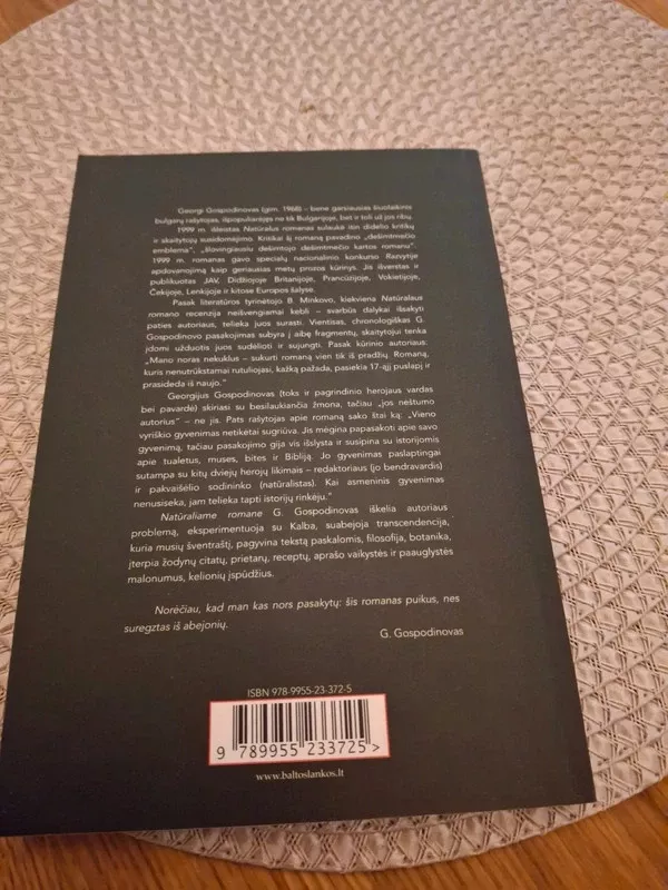 Natūralus romanas - Georgi Gospodinov, knyga 3
