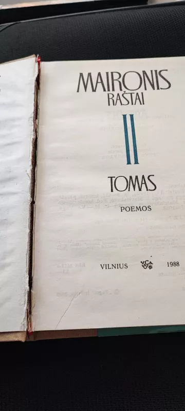 Raštai (II tomas) Poemos -  Maironis, knyga 3