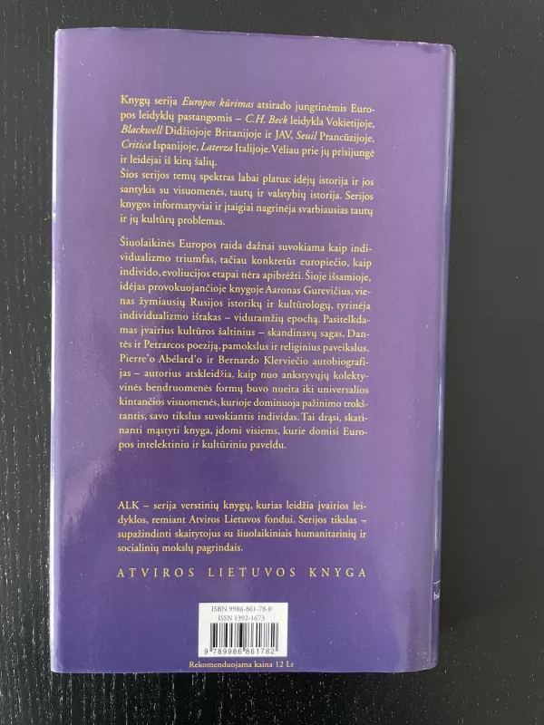 Individas viduramžių Europoje - Aaron Gurevič, knyga 3