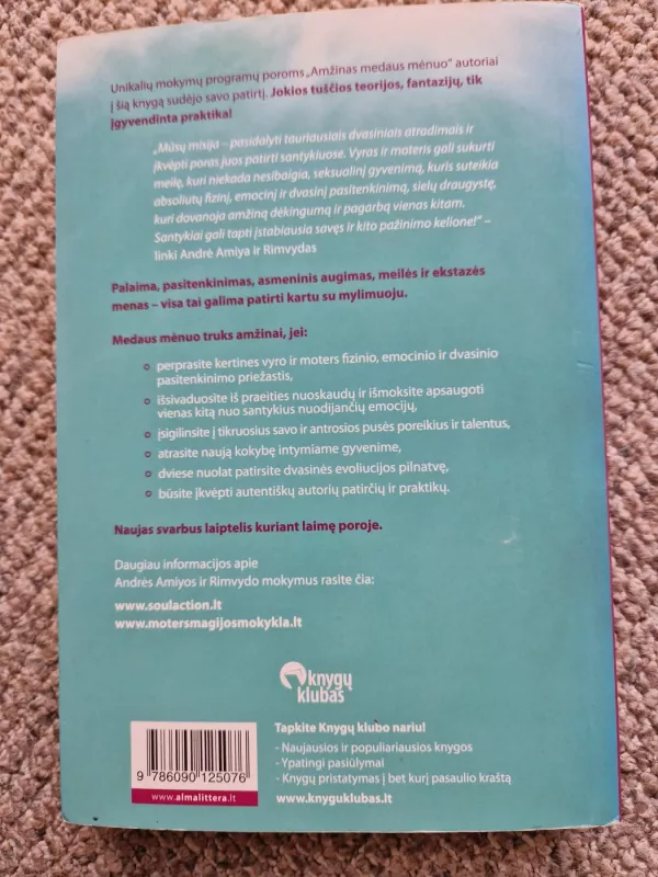 Amžinas medaus mėnuo: reali patirtis kuriant stebuklus poroje - Andrė Amiya Pabarčiūtė, Rimvydas Židžiūnas, knyga 4
