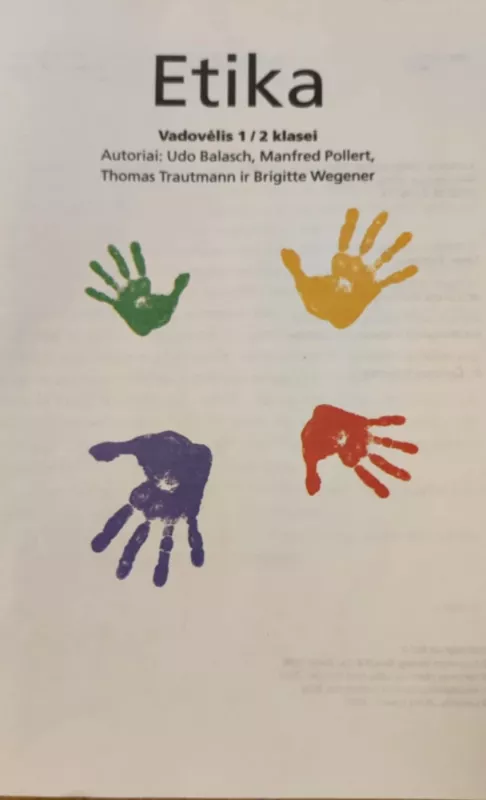 Etika. Vadovėlis 1/2 klasei - Udo Balasch, Manfred Pollert, knyga 3