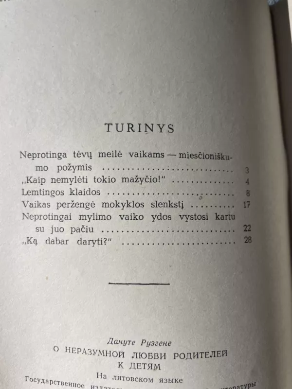 Apie neprotingą tėvų meilę vaikams - D. Ruzgienė, knyga 3