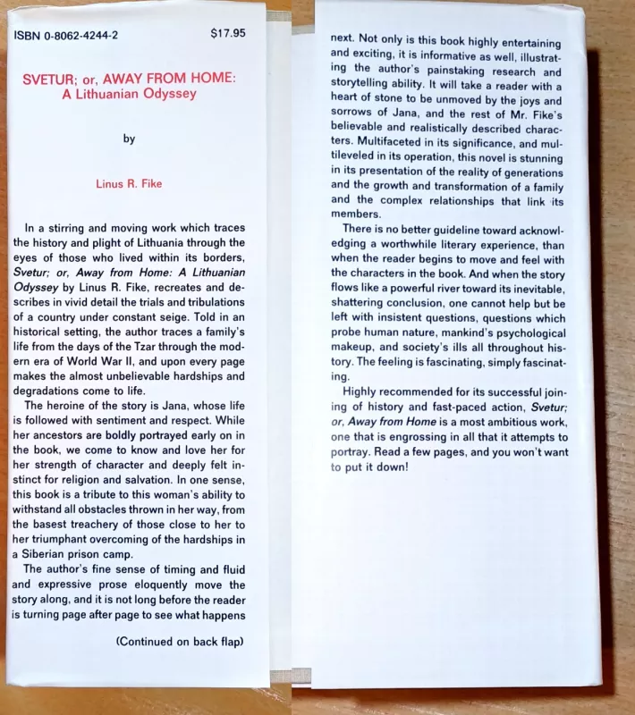 Svetur or Away From Home: A Lithuanian Odyssey - Linus R. Fike, knyga 4