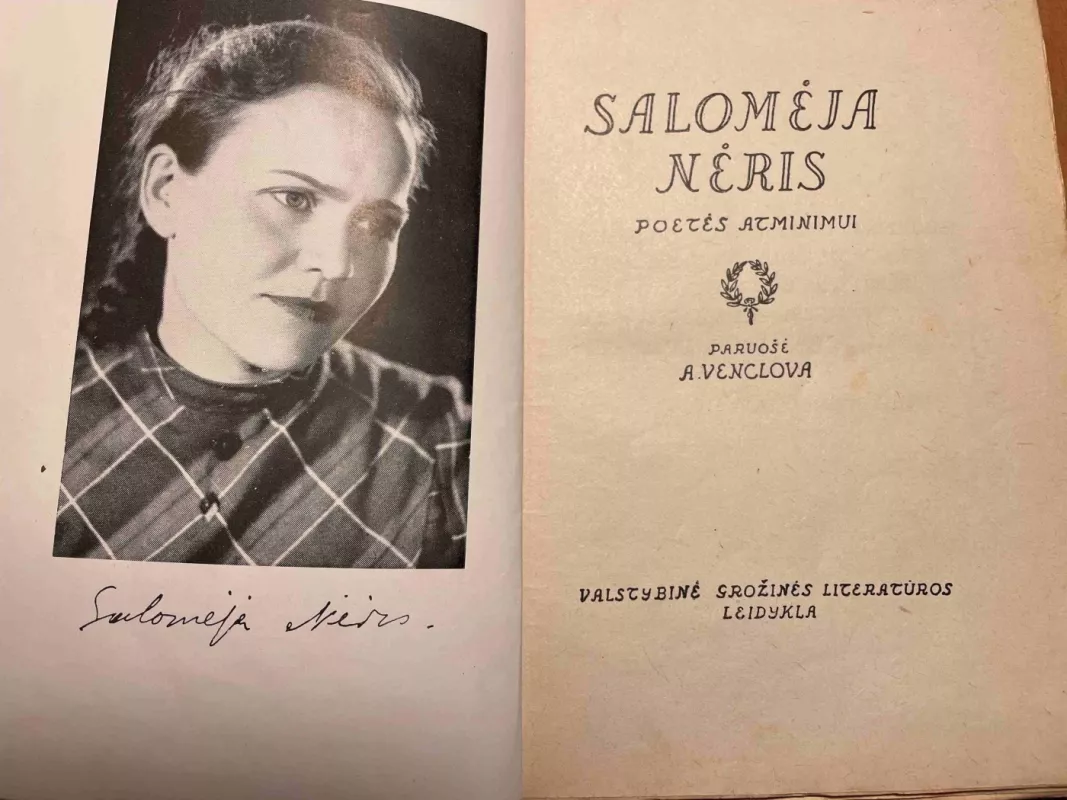 Salomėja Nėris - A. Venclova, knyga 3