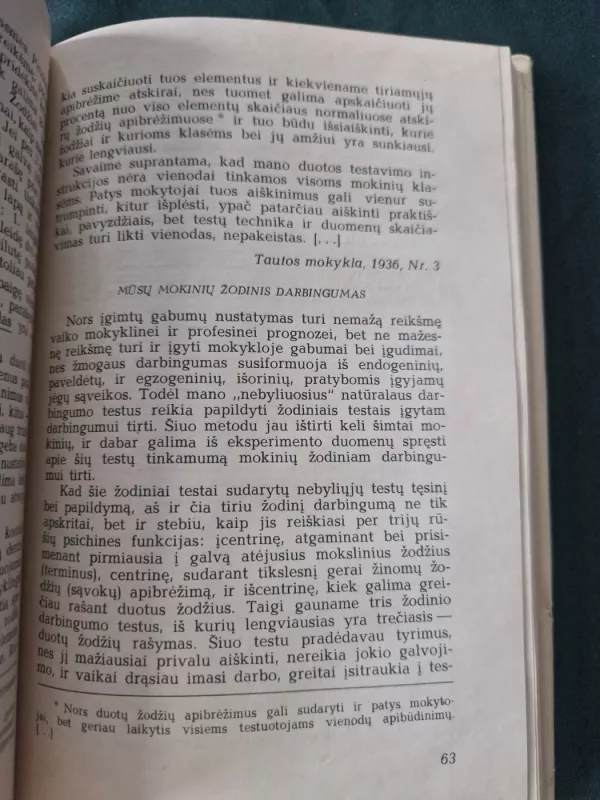 Psichologijos ir pedagogikos straipsniai - J. Vabalas–Gudaitis, knyga 3