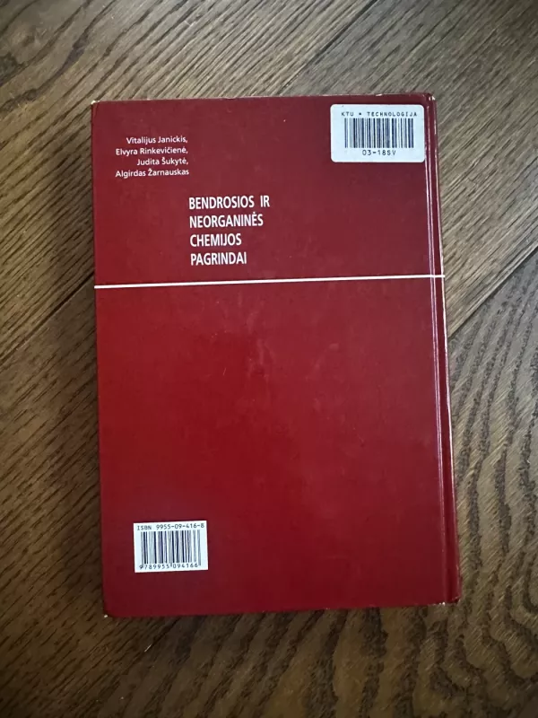 Bendrosios ir neorganinės chemijos pagrindai - Vitalijus Janickis, knyga 4
