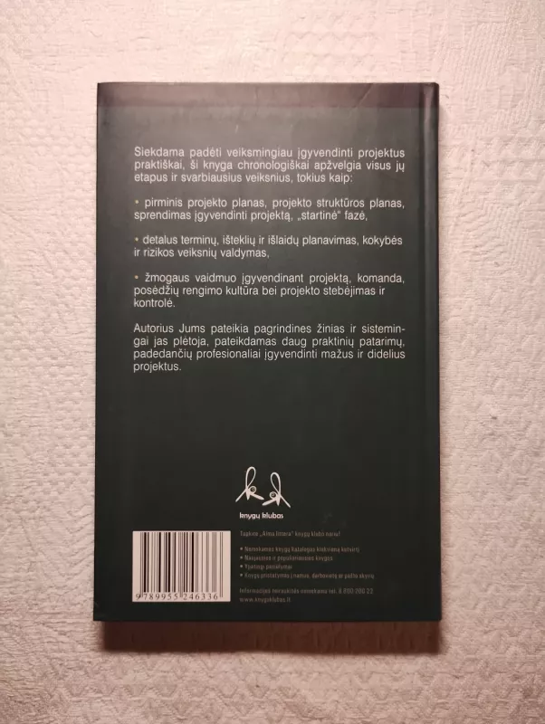 Projektų valdymas - Wolfgang Lessel, knyga 3