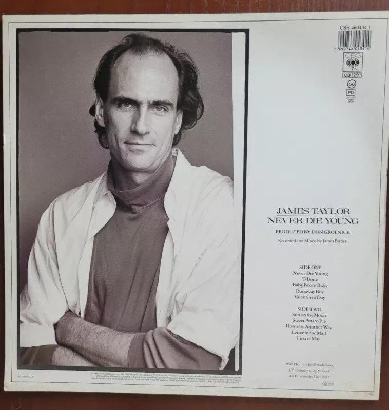 Never Die Young - James Taylor, plokštelė 3