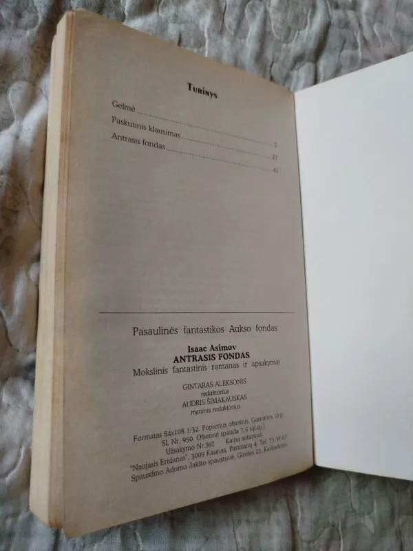 Antrasis fondas - Isaac Asimov, knyga 5