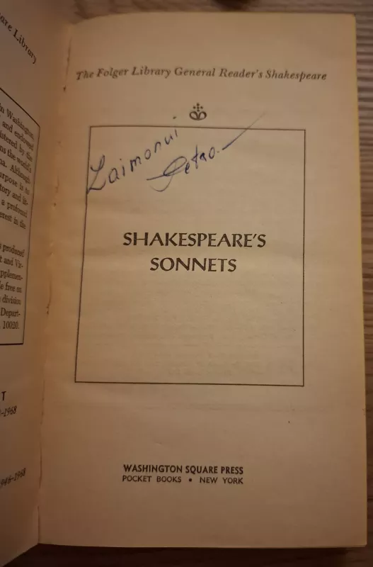 Shakespeare's Sonnets - William Shakespeare, knyga 3