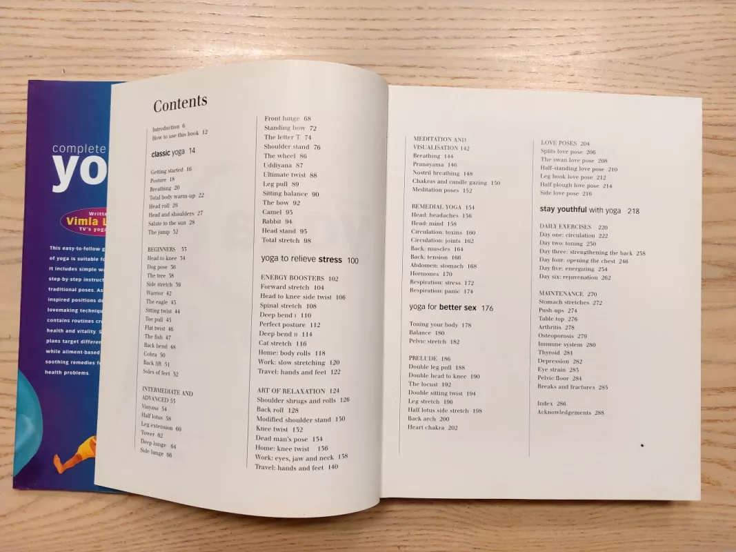 Complete Book of Yoga The total yoga workout for mind, body and spirit - Vimla Lalvani, knyga 5