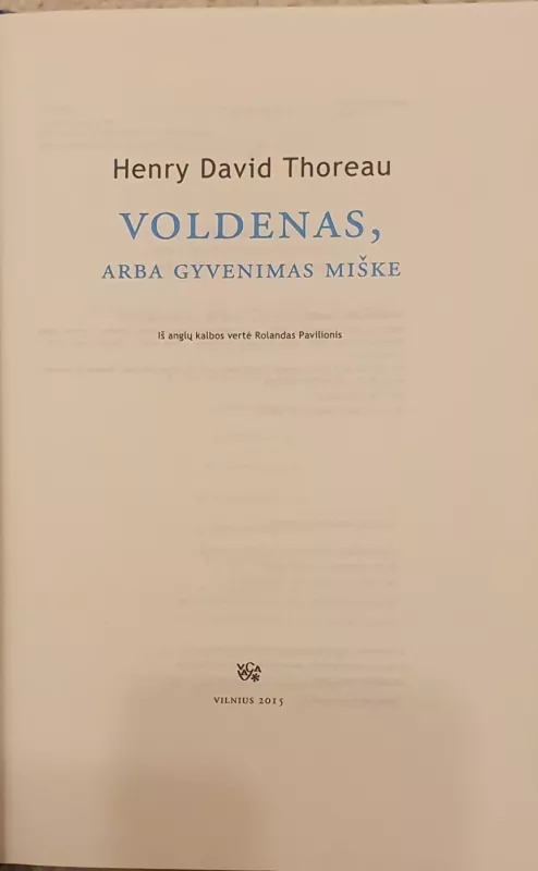 Voldenas, arba gyvenimas miške - Henry David Thoreau, knyga 3