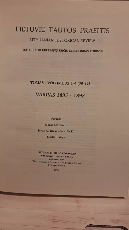 Varpas. Lietuvių tautos praeitis - Juozas Masilionis, knyga 5