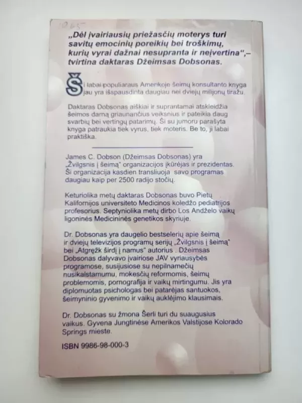 Ko žmonos nori, kad jų vyrai žinotų apie jas - James Dobson, knyga 3