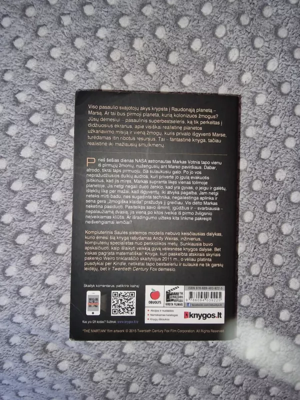Marsietis - Andy Weir, knyga 3