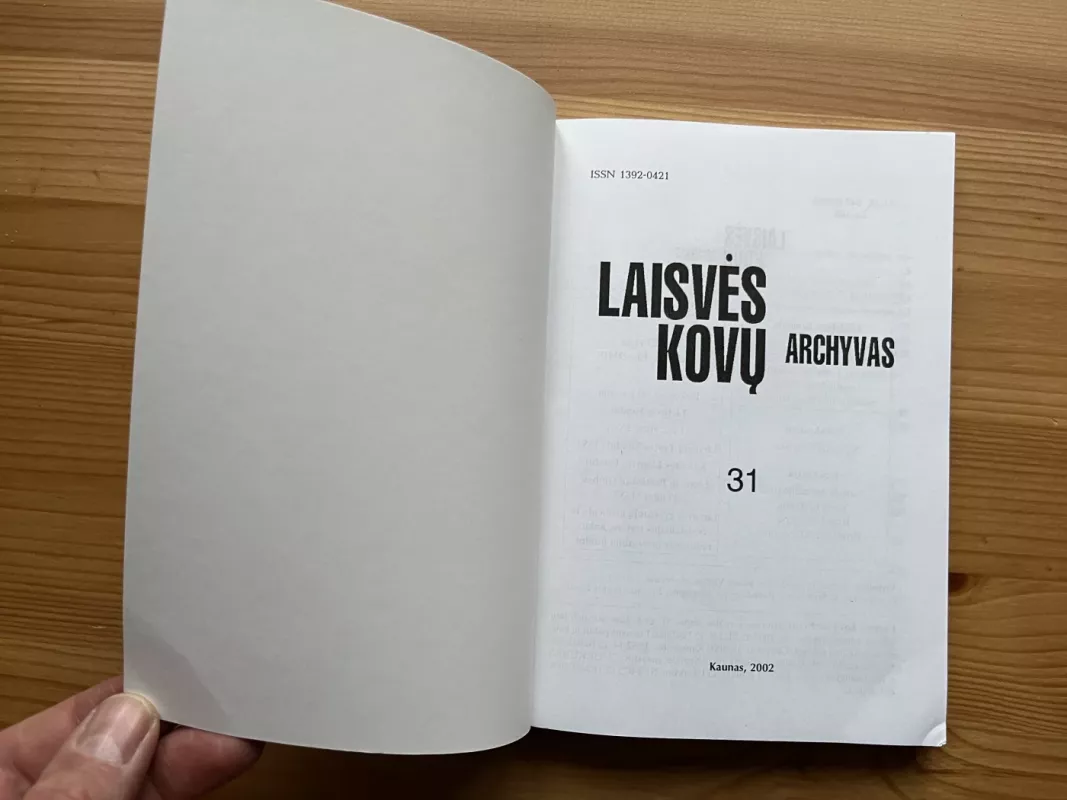 Laisvės kovų archyvas 31 - Autorių Kolektyvas, knyga 3