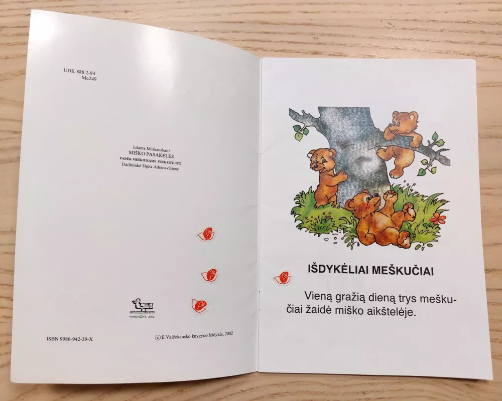 Miško pasakėlės. Padėk meškiukams suskaičiuoti - Jolanta Meškauskaitė, knyga 3