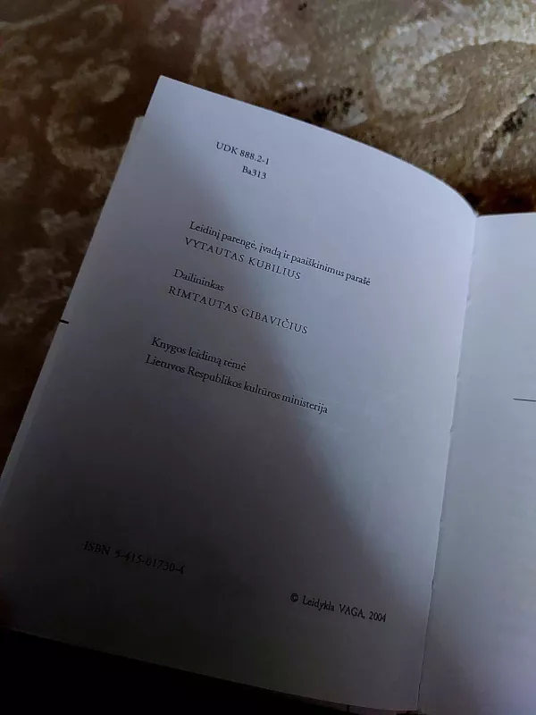 Poezija - Jurgis Baltrušaitis, knyga 5