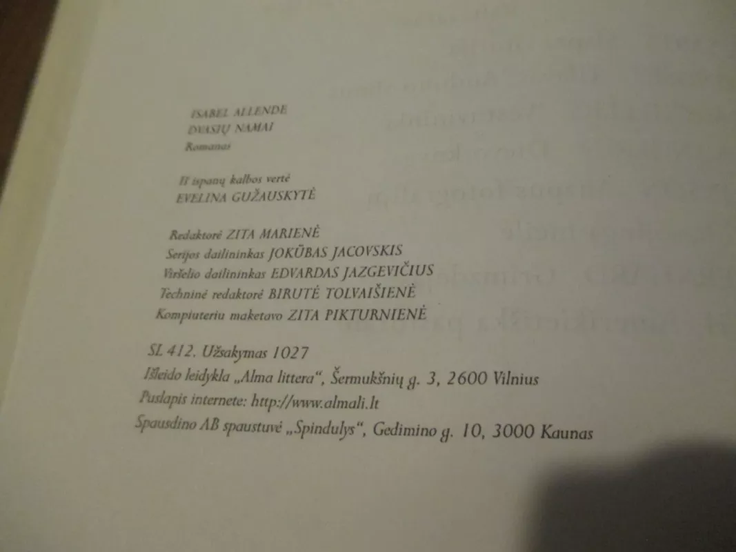 Dvasių namai - Isabel Allende, knyga 4